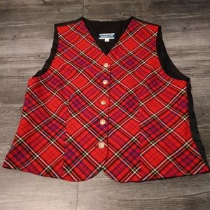 Vintage Pendleton Women’s Sz 10 Pure Virgin Wool Plaid Tartan Vest Made in USA